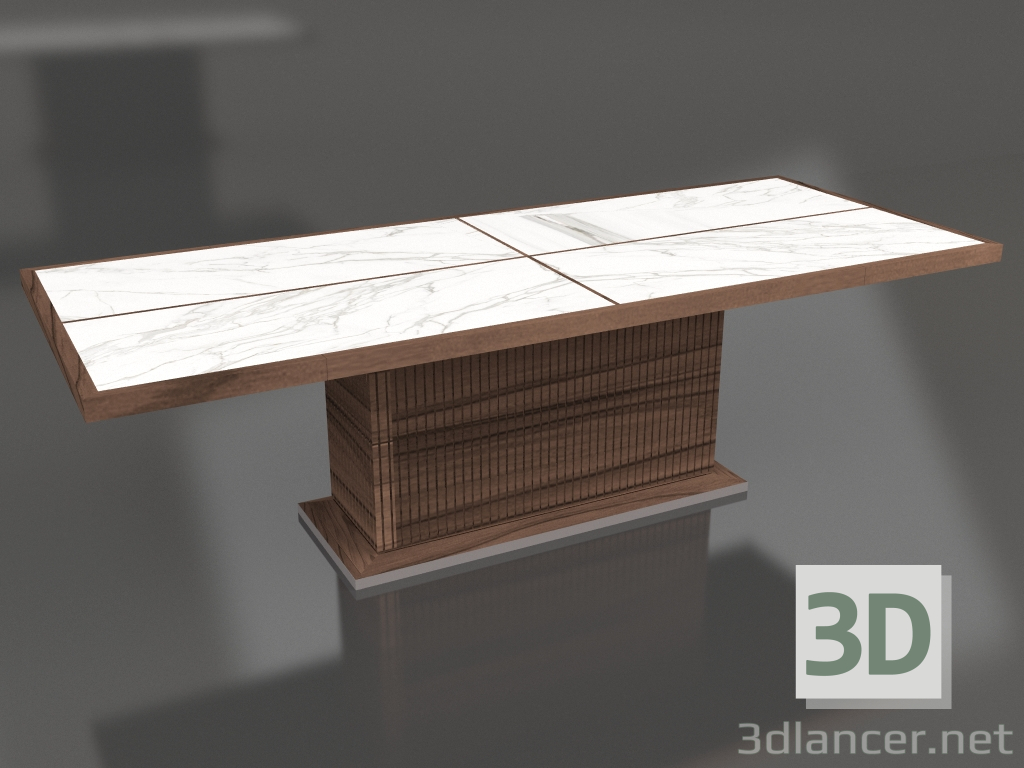 3d model Dining table Full table rectangular 250 marble - preview