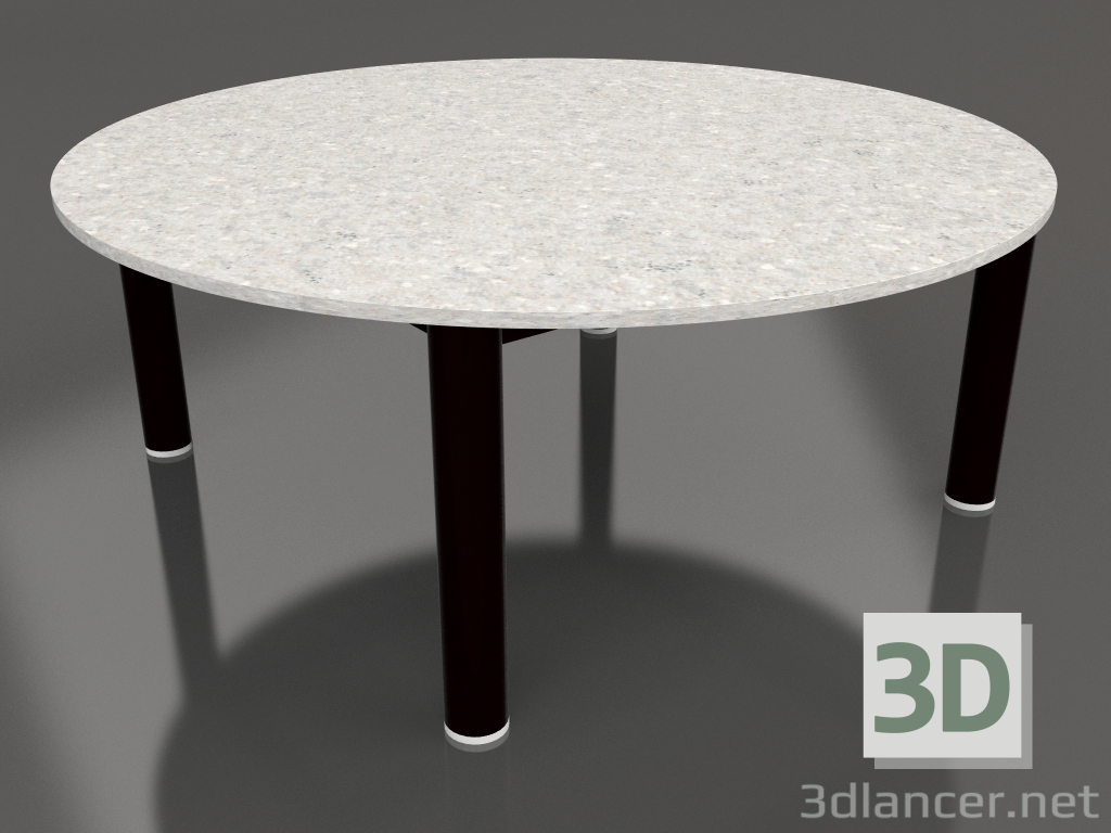 3D Modell Couchtisch D 90 (Schwarz, DEKTON Sirocco) - Vorschau