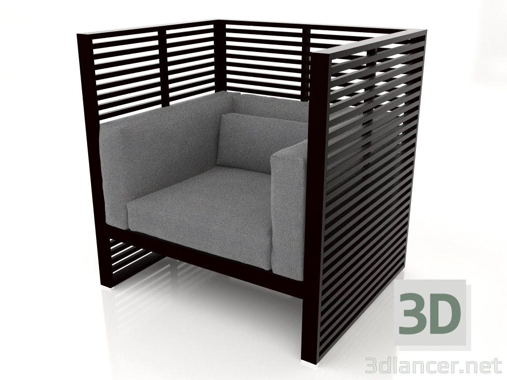 3d model Armchair Normando (Black) - preview