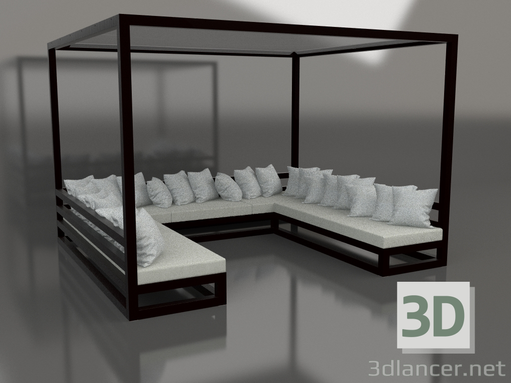 Modelo 3d Sofá (Preto) - preview