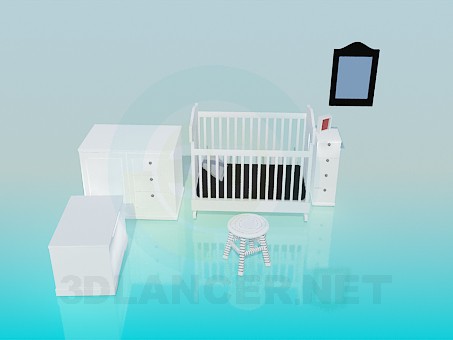 3d model Set children's furniture - preview