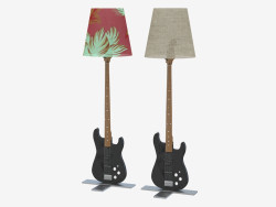 Lampadaire en forme de guitare