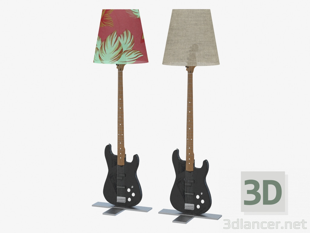 3d model Floor lamp in the form of a guitar - preview