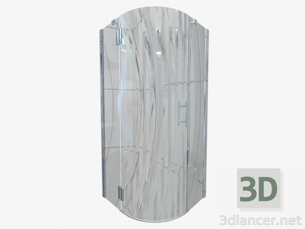 modèle 3D Cabine tricuspide semi-circulaire 90 cm Abelia (KTA 057P) - preview