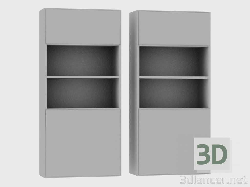 Modelo 3d Elementos do sistema modular IANUS MIDDLE WITH BACK (D193) - preview