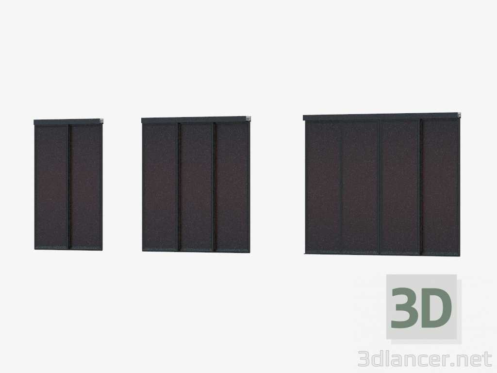 3d модель Межкомнатная перегородка А7 (black wood wenge) – превью