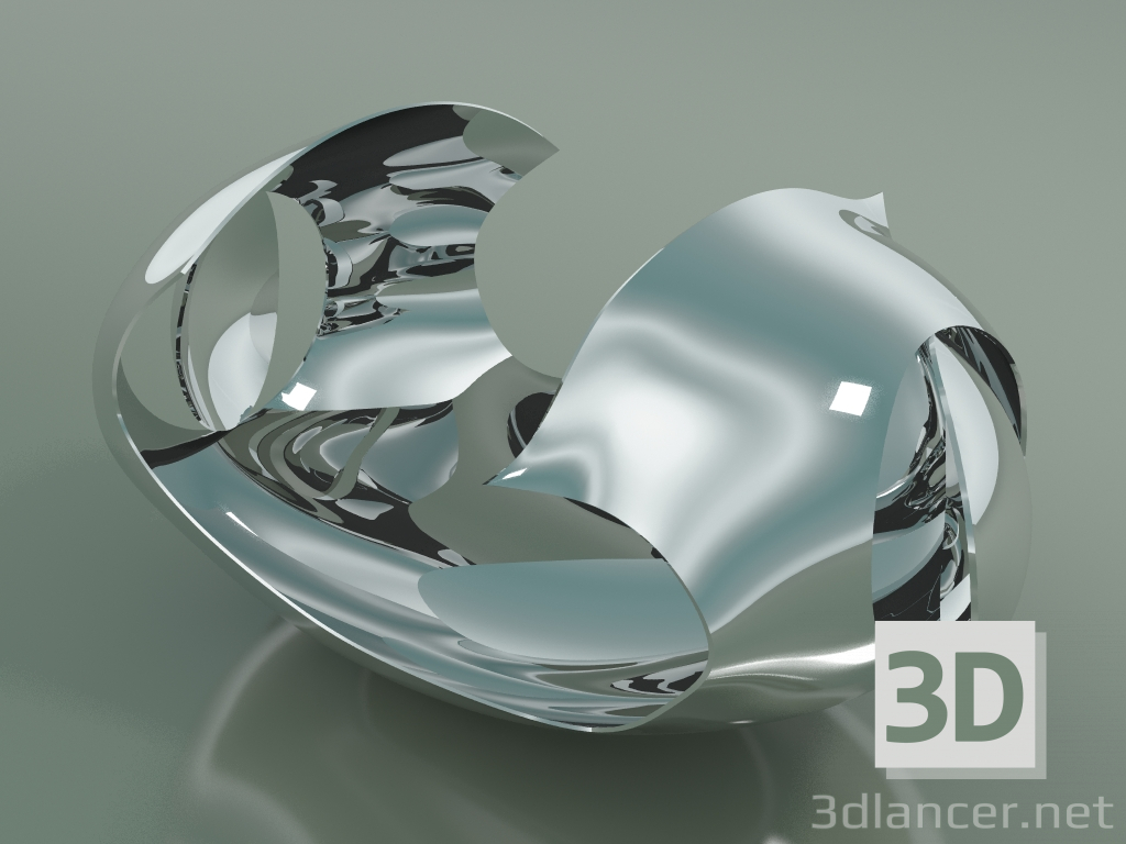 3d model Florero Onda (Platino) - vista previa