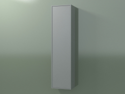 Wall cabinet with 1 door (8BUBECD01, 8BUBECS01, Silver Gray C35, L 36, P 24, H 144 cm)