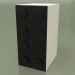 3d model Single door wardrobe (Black) - preview