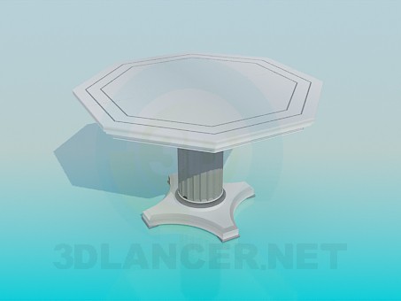 3D modeli Tek ayak üzerinde bir tablo - önizleme