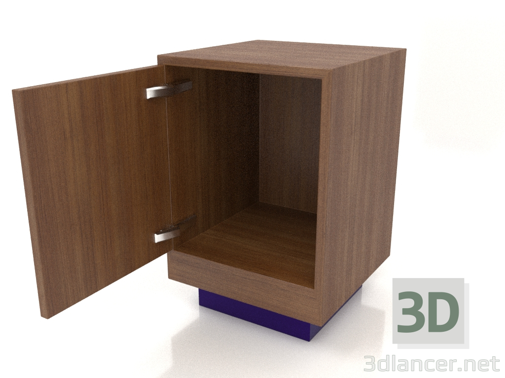 Modelo 3d Mesa de cabeceira (aberta) TM 04 (400x400x600, madeira castanha clara) - preview