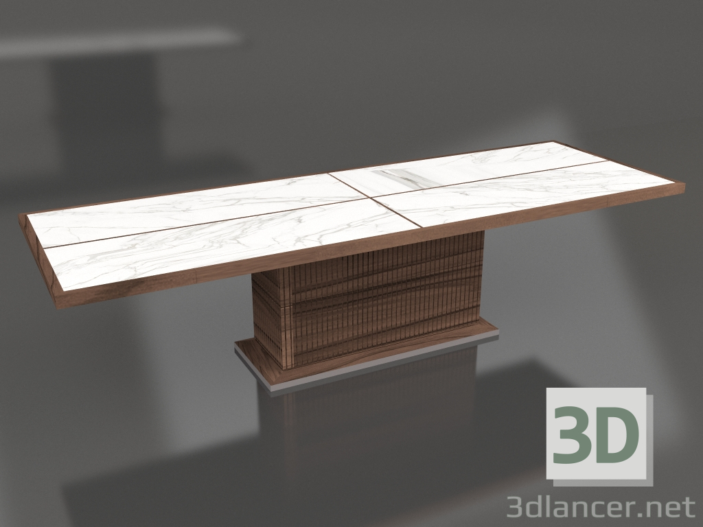 3d model Dining table Full table rectangular 300 marble - preview