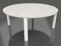 Table basse D 90 (Blanc, DEKTON Sirocco)