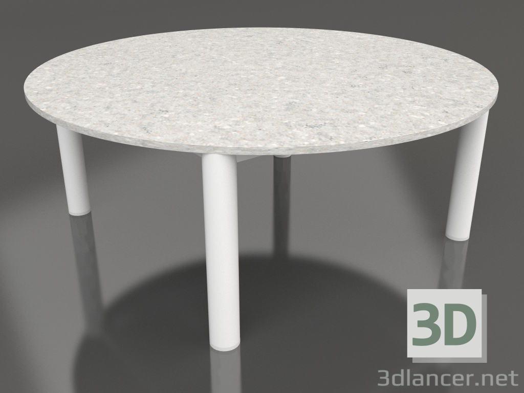 3D Modell Couchtisch D 90 (Weiß, DEKTON Sirocco) - Vorschau