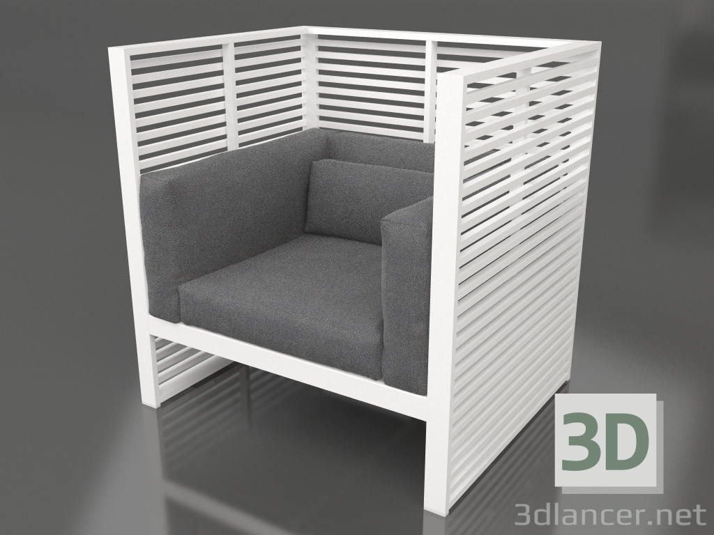 3d model Armchair Normando (White) - preview