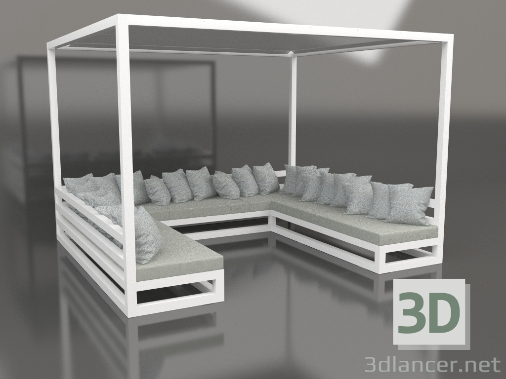 modello 3D Divano (Bianco) - anteprima