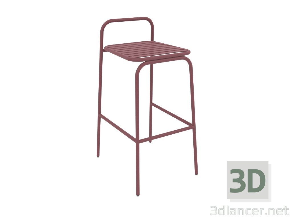 modèle 3D Tabouret de bar Dvornyaga (Bordeaux) - preview