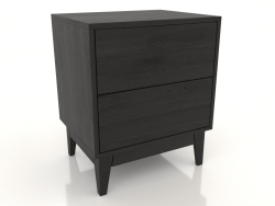 Bedside table LEMAR 2 drawers (black oak)