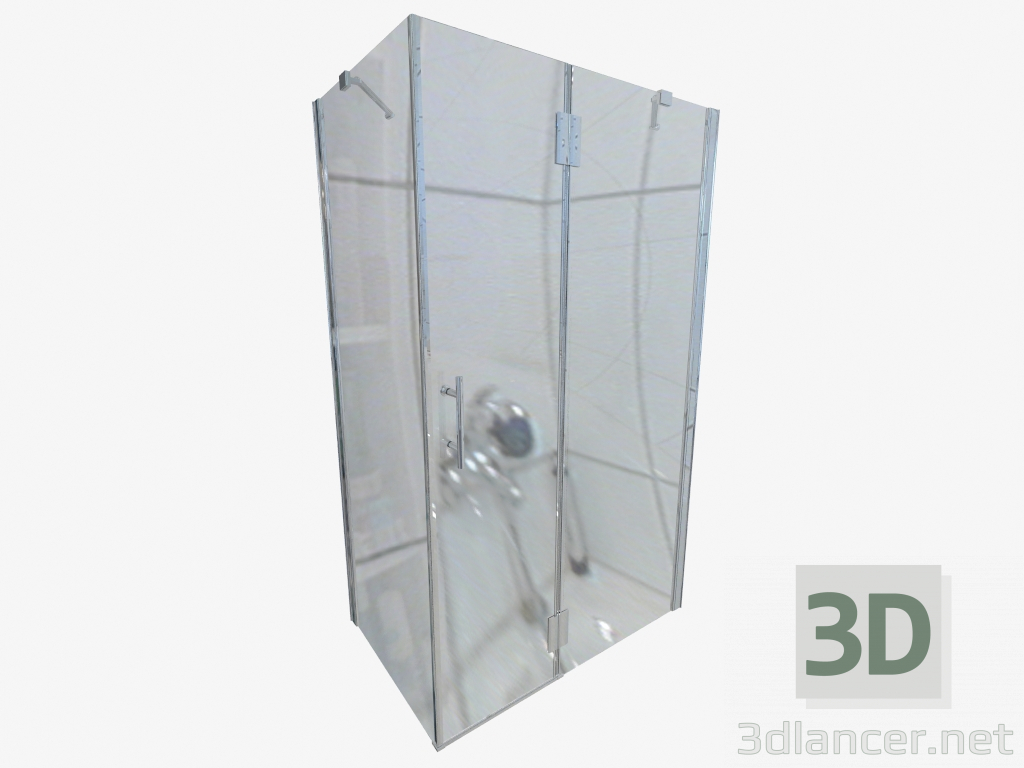 Modelo 3d Cabine retangular 80x120 cm Abelia (KTA 044P) - preview