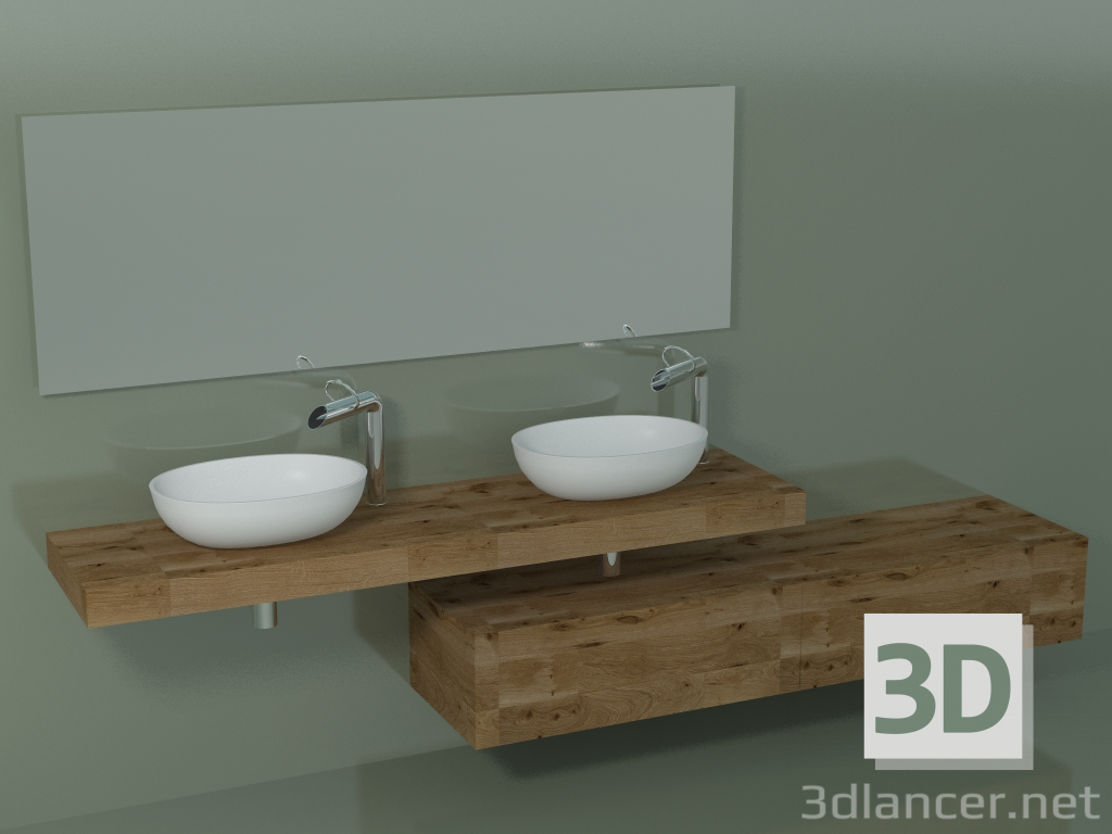 modello 3D Sistema arredo bagno (D05) - anteprima