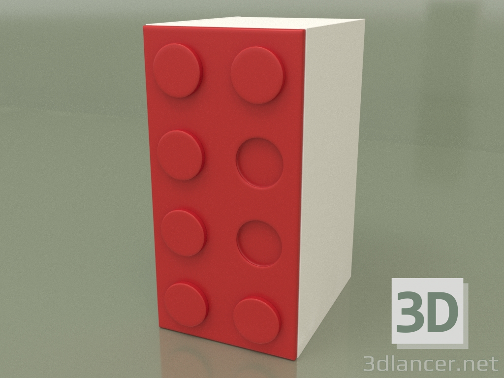 3d model Single door wardrobe (Chili) - preview