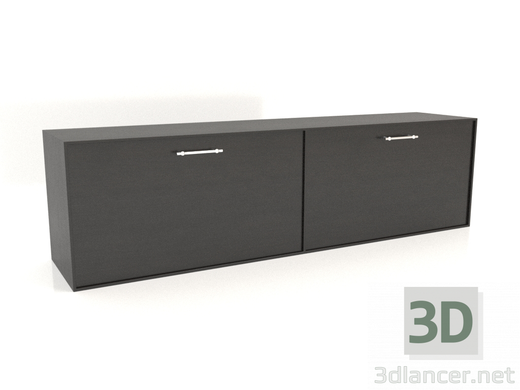 modello 3D Armadio ТМ 062 (1800x400x500, legno nero) - anteprima