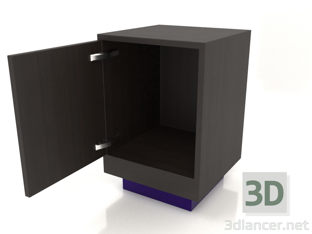 3d model Bedside table (open) TM 04 (400x400x600, wood brown dark) - preview