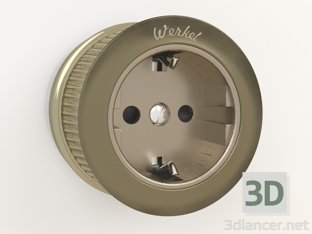 3d model Toma de tierra (bronce) - vista previa