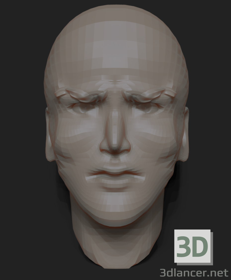 modèle 3D Visage - preview