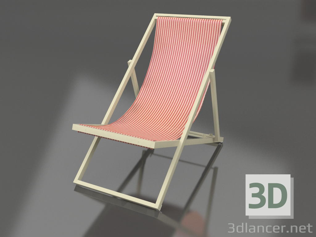 3D modeli Şezlong (Altın) - önizleme