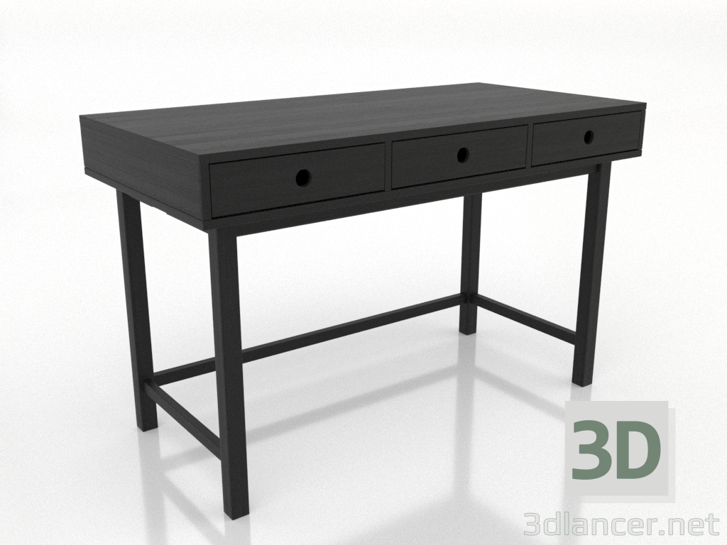 3d модель Стол письменный 1 1200 Х 600 мм (черный RAL 9005) – превью 3d модель Стол письменный 1 1200 Х 600 мм (черный RAL 9005) – превью