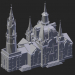 3d model Percha Iglesia Znamenskaya - vista previa