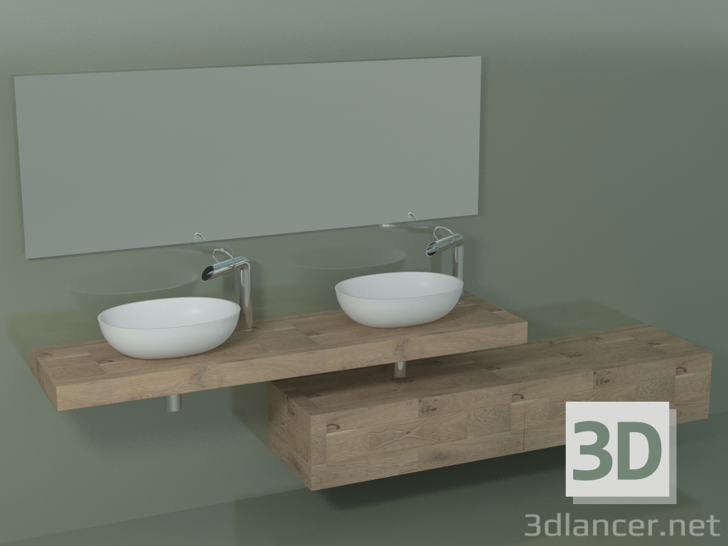 modello 3D Sistema arredo bagno (D06) - anteprima