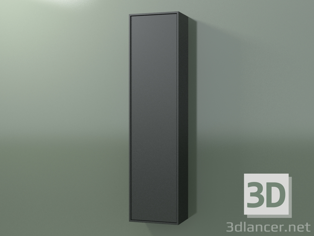 3d model Wall cabinet with 1 door (8BUBECD01, 8BUBECS01, Deep Nocturne C38, L 36, P 24, H 144 cm) - preview