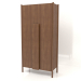 modèle 3D Armoire à longues poignées (sans arrondi) L 01 (1000x450x2000, bois marron clair) - preview