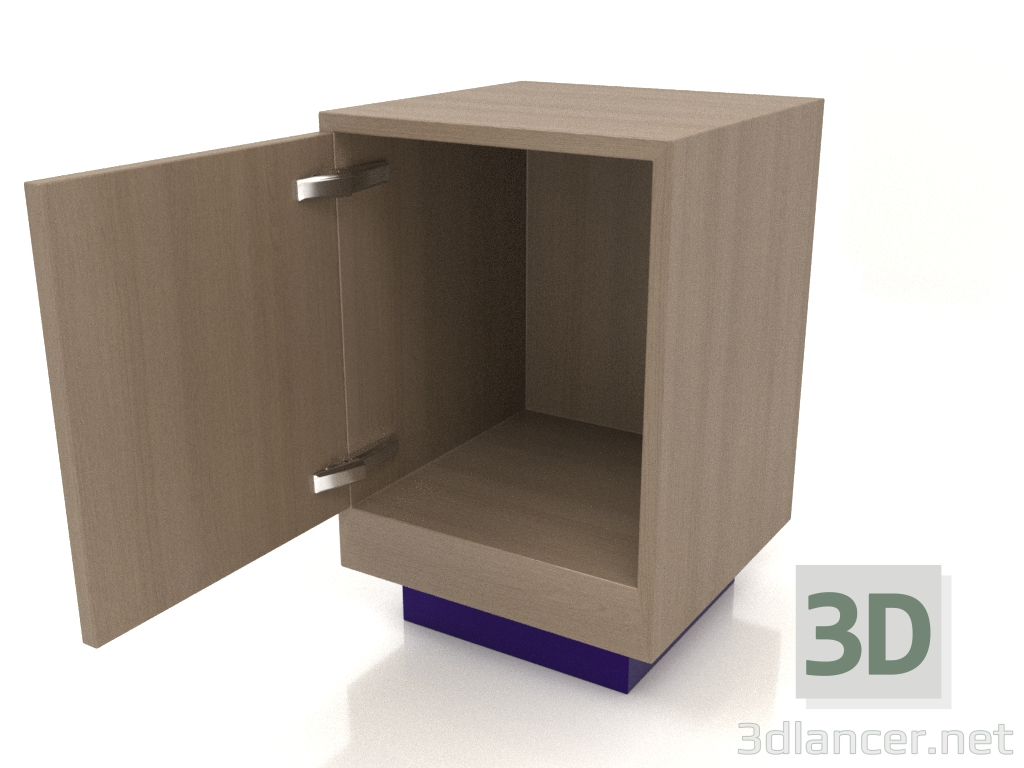 Modelo 3d Mesa de cabeceira (aberta) TM 04 (400x400x600, cinza madeira) - preview