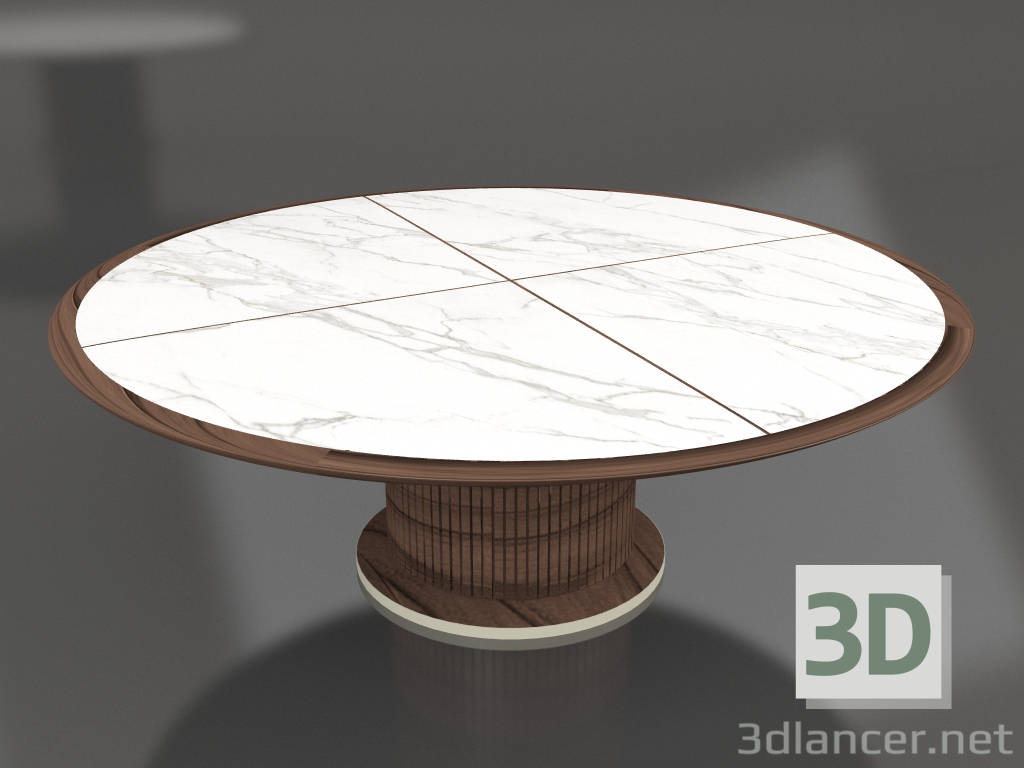 3d model Mesa de comedor Mesa completa redonda 210 mármol (estándar) - vista previa