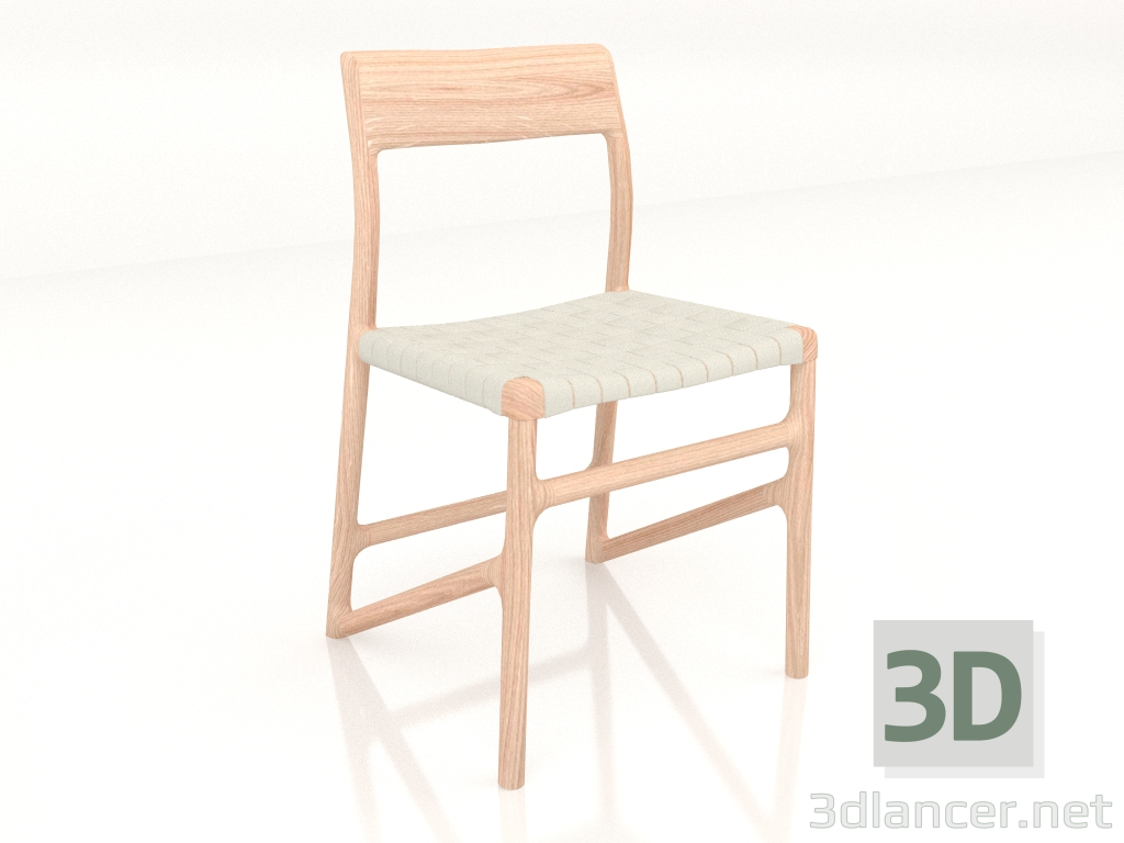 3d model Silla Fawn con tapizado claro - vista previa