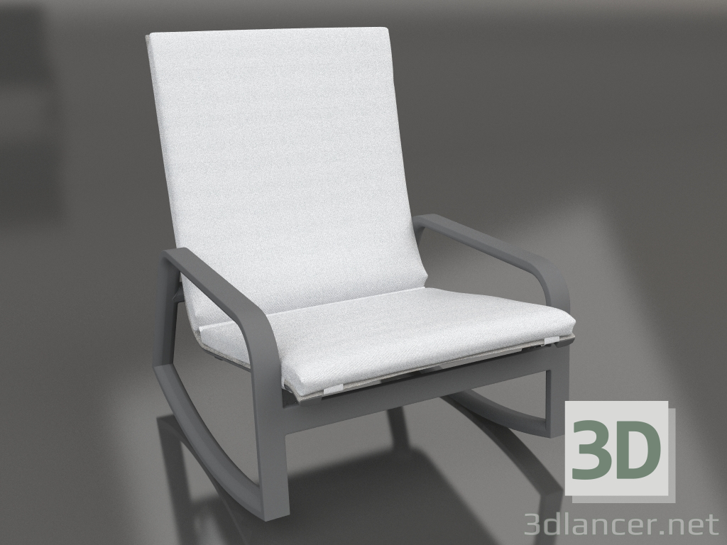 modèle 3D Chaise à bascule (Anthracite) - preview