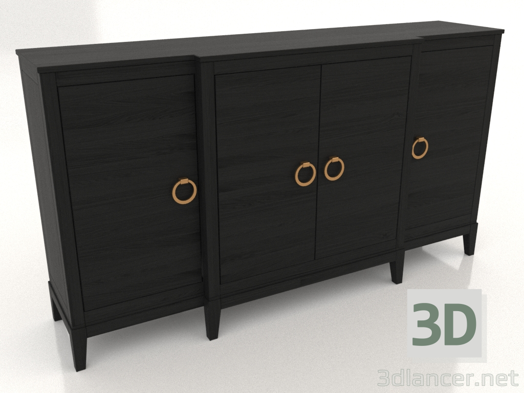 modèle 3D Commode (noir RAL 9005, option 4) - preview