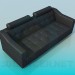 3D Modell Ledersofa - Vorschau