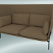 modèle 3D Sofa Sofa (LN6, 90x180 H 115cm, Jambes noires chaudes, Hot Madison 495) - preview