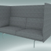 3D Modell Doppelsofa mit hoher Rückenlehne Outline (Vancouver 14, Poliertes Aluminium) - Vorschau