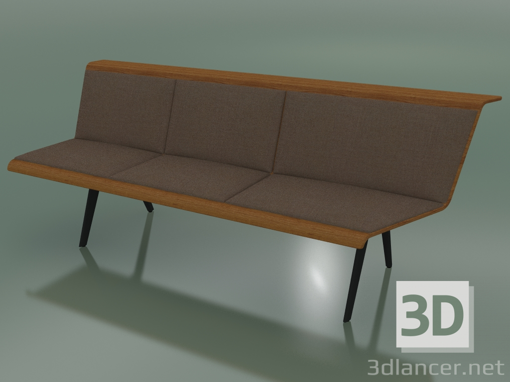 3D Modell Modulwinkel dreifach Warten 4514 (135 ° links, Teak-Effekt) - Vorschau