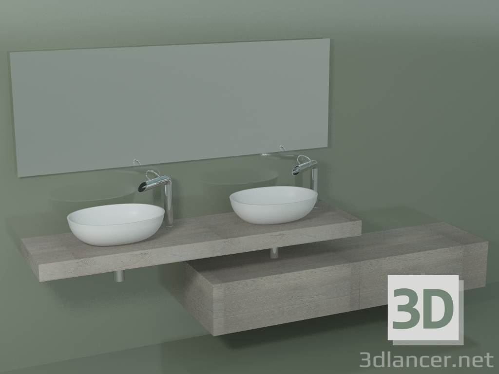 modèle 3D Système de décoration de salle de bain (D09) - preview