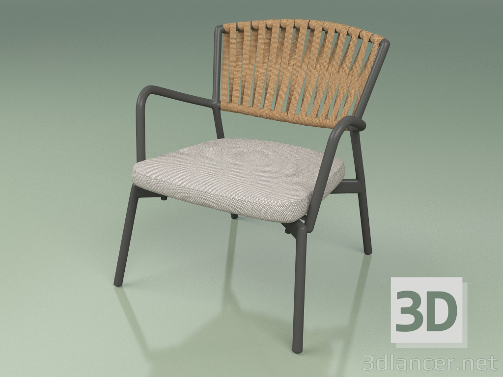 3d model Sillón con asiento blando 127 (Belt Tobacco) - vista previa