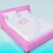 3D Modell Bett - Vorschau