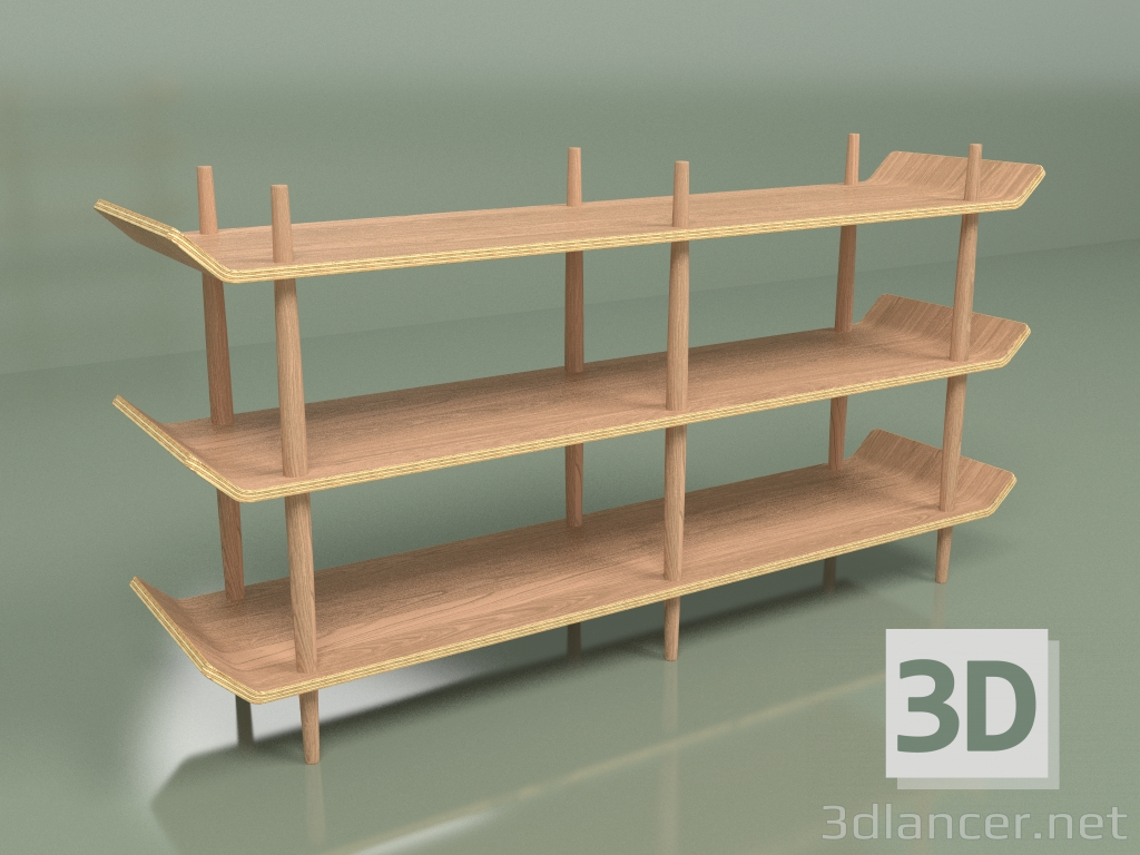 modèle 3D Étagère Bentwood double - preview