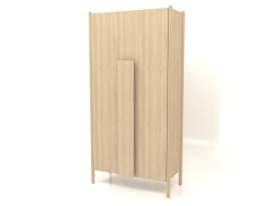 Armadio con maniglie lunghe (senza arrotondamento) L 01 (1000x450x2000, legno bianco)