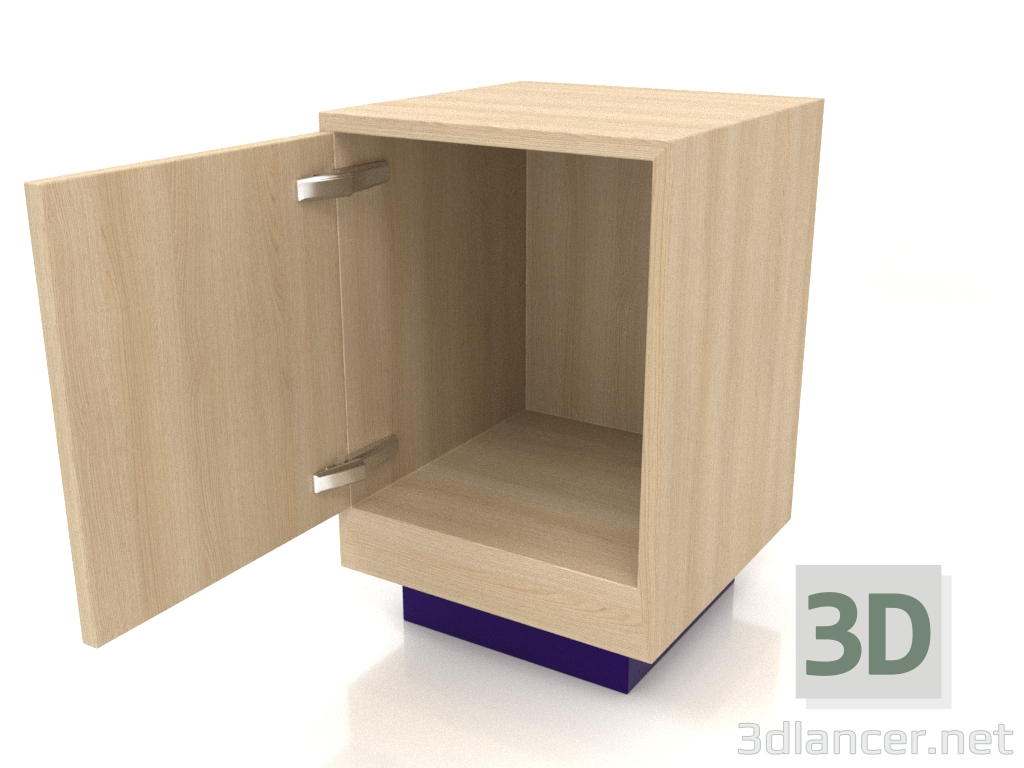 Modelo 3d Mesa de cabeceira (aberta) TM 04 (400x400x600, madeira branca) - preview